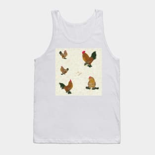 Belgian D'Uccle Pattern Cream Tank Top